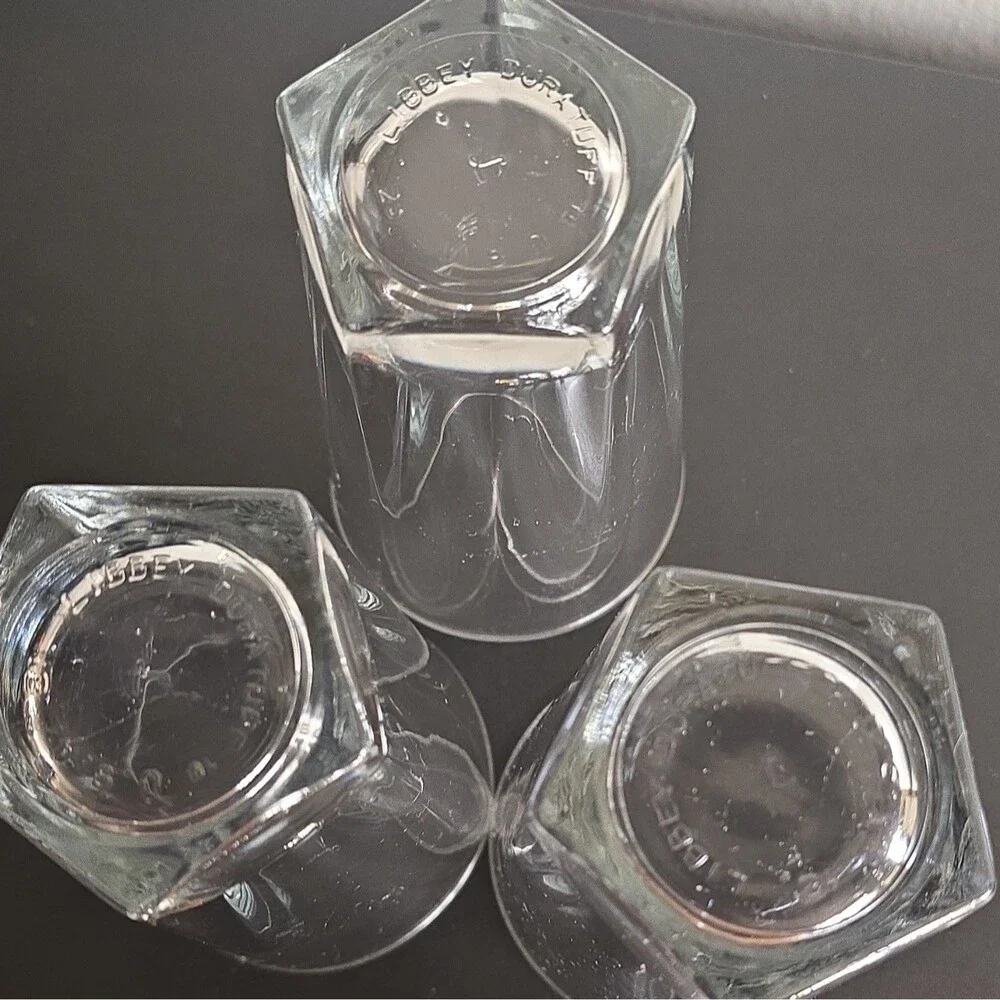Libbey Duratuff 10 oz Clear Glass Stackable Tumblers Set of 3